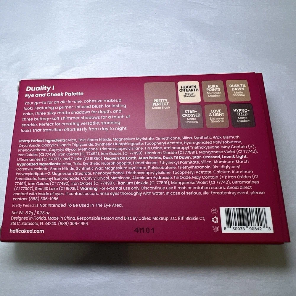 Half Caked Duality I Eye and Cheek Palette 6 Eyeshadow & 1‎ Blush NEW Free Ship!